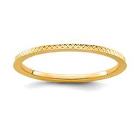 Anillo apilable de 10 quilates de 1,2 mm, tamaño 6,5, apilable, para mujeres y hombres