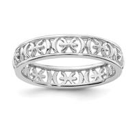 Anillo apilable de plata de ley 925 con diseño del zodiaco Piscis, regalo de joyería para mamá, US 5 | EU 49.75 | DE 15.75 | JP 9 | UK J 1/2, Metal Plata Plata de ley, Sin piedras preciosas