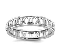 Anillo apilable de plata de ley 925 con el zodiaco de Géminis, regalo de joyería para mamá, US 9 | EU 60 | DE 19 | JP 18 | UK R 3/4, Metal Plata Plata de ley, Sin piedras preciosas