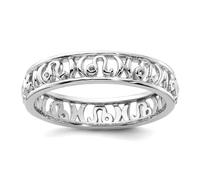Anillo apilable de plata de ley 925 con el zodiaco Leo, regalo de joyería para mamá, US 8 | EU 57.75 | DE 18 | JP 16 | UK Q, Metal Plata Plata de ley, Sin piedras preciosas