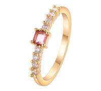 Anillo apilable ovalado con diamantes principales, hecho de cobre puro. Un anillo diario versátil y elegante para todas las ocasiones. Un gran regalo para mujeres