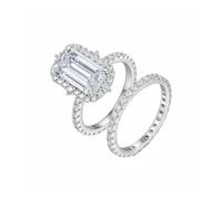 Anillo apilado de plata de ley 925 con personalidad simple, American yard no.7
