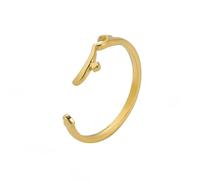 Anillo árabe de corazón de acero inoxidable Anillos de dedo ajustables de color dorado Regalo de bodas de joyería islámica musulmana de amor para mujeres
