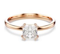 Anillo Attract, Talla cuadrada, Blanco, Acabado en oro rosa de 18 quilates 58