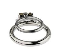 Anillo Base de jaula de castidad for pene, anillo de acero inoxidable for pene, accesorio de Bondage de esclavo erótico for Dispositivo de Castidad masculina, Penisring(40mm-A)