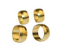 Anillo bicono en latón bruto Ø14 | Pack de 4 unidades | Conexión resistente y duradera | Ideal para instalaciones de fontanería, calefacción y agua potable | Fácil de instalar | QUICK PLOMBERIE