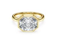 Anillo bisel Octagon, Diamantes creados en laboratorio (peso total de 3,0 quilates), Forma octagonal, Oro amarillo de 18 quilates 50