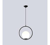 Anillo bola de cristal lámparas colgantes E27 nórdico moderno globo pantalla de cristal lámpara Art Deco lámpara luces de techo dormitorio lámparas colgantes accesorio de iluminación para isla de