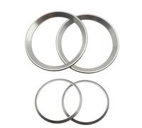 Anillo Botón Decontrol Aire Automóvil Anillo Decorativo Para Salida Aire Delantera Para Alfa Para Romeo Para Stelvio Cubierta Colorida 4 Pegatinas Decorativas Para Coche Tira Decorativa( Silver)