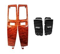 Anillo Botón Decontrol Aire Automóvil Panel de salida ventilación del aire acondicionado Para Toyota Para Land Para Cruiser Para Prado 120 2003-2009(Wood A set)