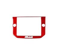 Anillo Botón Decontrol Aire Automóvil Para Maserati Para Ghibli 2014-2015 Panel De CD Embellecedor Marco Pantalla Navegación Molduras Decorativas Para Tablero(Red Carbon)