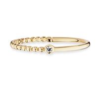 anillo cai love plata de ley 925 chapado en oro amarillo bolas circonita blan...