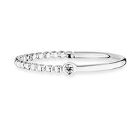anillo cai love plata de ley 925 rodiada circonita medio pulido puntos mujer