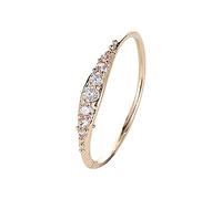 Anillo Caja Anillos Compromiso redondo corte Zircons mujeres anillos de boda joyería anillos para mujer damas llena anillo joyería juguete anillos, 7, Metal, Sin piedras preciosas