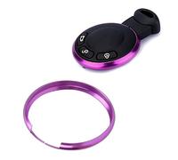 Anillo Carcasa Llave Compatible con Mini Mando Cooper One Countryman Clubman Llavero (Violeta)