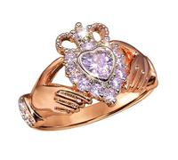 Anillo Claddagh vintage con diseño de corona de corazón, anillo de promesa de amistad, joyería de herencia irlandesa para amor y lealtad, anillo de amistad, anillo de amor irlandés, regalo, Metal, Sin
