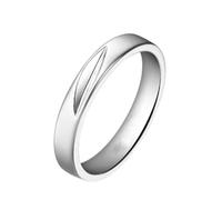 Anillo clásico de platino/oro blanco de 9 quilates, 14 quilates y 18 quilates para pareja, anillo de diamantes de 0,03 quilates, anillo liso para hombre, Metal, No es una piedra preciosa