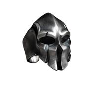 Anillo clásico para hombre, anillo de casco de caballero espartano de plata, anillo abierto punk rock, anillo de calavera de latón vintage, anillo ajustable, anillo de motociclista de Halloween hip