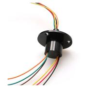 Anillo colector 1 unidad de canal anillo colector eléctrico 22 mm y 5 A/10 A/15 A/30 A, adaptador conector electrónico junta rotativa 2/3/4/5/6/8/12 vías(Dia 22mm 6ch 5A)
