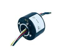 Anillo colector conductor Conexión giratoria hueca de 360 grados 6 12 ruta 5A10A eléctrico alta velocidad Agujero pasante(1256 6 way 5A Middle 12.7 Outer 56)