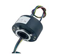 Anillo colector conductor Conexión giratoria hueca de 360 grados 6 12 ruta 5A10A eléctrico alta velocidad Agujero pasante(2586 -12 way 10A middle 25.4 outer 86)