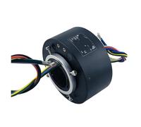 Anillo colector conductor de 4 vías, 10 A, diámetro del orificio interior: 38,1 mm, conexión rotación infinita 360°, transmisión corriente estable
