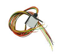 Anillo colector de 6 vías, CA 240 V, 300 Rpm, 2 A, 12,5 mm, plástico de ingeniería, resistencia de aislamiento de 1000 Ns