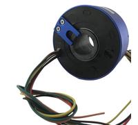 Anillo colector de eje hueco integrado 10A de 6 vías/2 vías - Apertura de 25,4 mm, diámetro exterior de 85 mm, for rotores y sistemas eléctricos(6way)