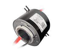 Anillo colector de precisión, anillo colector conductor, apertura 50, anillo colector de junta giratoria, colector de cepillo de junta de alambre multicanal(50mm-48 lines 15A)