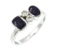 Anillo con baño de plata mujer Piedra del sol Joyería C1153CA_75 (23.9)
