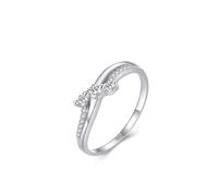 Anillo con grabado «Beste Freund» Anillo de compromiso para mujer, plata de ley 925, 1,4 mm, circonita, elegante, talla 49 (15,6) para madre baile de graduación, 49 (15.6), Plata de ley, Zirconia