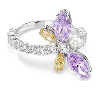 Anillo con motivo Ariana Grande x Swarovski, Tallas mixtas, Libélula, Multicolor, Baño de rodio 60