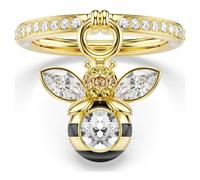 Anillo con motivo Idyllia, Tallas mixtas, Abeja, Multicolor, Acabado en oro de 18 quilates 50-55
