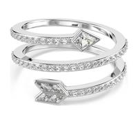 Anillo con motivo Idyllia, Tallas mixtas, Flecha, Blanco, Baño de rodio 60