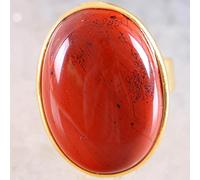 Anillo Con Piedra Preciosaanillo De Cristal Ajustable Anillo De Oro Grande Ovalado Jaspe Rojo Anillo Abierto Ajustable Anillo De La Eternidad Anillo De Piedras Preciosas De Energía Encanto Joyería