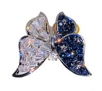 Anillo con temática de mariposa con apertura ajustable para un tamaño flexible y una visión minimalista pero distintiva