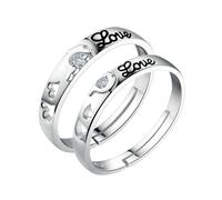 Anillo concéntrico de plata de ley con nudo permanente y personalidad creativa