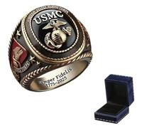Anillo conmemorativo del 250 aniversario del Cuerpo de Marines, regalo coleccionado para entusiastas militares masculinos y femeninos, regalo conmemorativo de soldado jubilado
