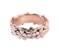 Anillo Cosas Joyas de flores alrededor de los anillos de las mujeres tendencia de la flor llena anillo señoras joyería anillos en para las mujeres tamaño 5 11 Baguier Joyería Anillos, 11, Metal, Sin