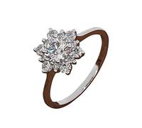 Anillo creativo hueco para mujer, anillo de princesa, anillo de novia, boda, compromiso, aniversario, joyería, día de San Valentín, anillos vanguardistas, 7, Aleación de aluminio, Sin piedras