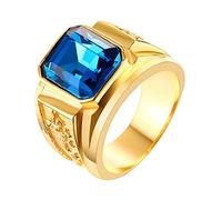 Anillo cuadrado de circonita negra para hombre con cuerpo ancho grabado dragón anillo de piedras preciosas en ambos lados Regalo de joyería para papá