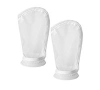 Anillo de 200 micras de 4 pulgadas, malla de nailon corta de 9 pulgadas, bolsa de filtro de 4 pulgadas para acuario, sumidero marino (paquete de 2, 200 micras, 4 x 9 pulgadas)