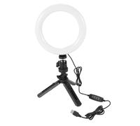 Anillo de 6 Pulgadas con LED de Soporte Ajustable con Modo de Luz Regulable 3 para FotografíA de Maquillaje de TransmisióN en Vivo de YouTube