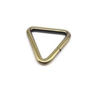 Anillo de acero inoxidable Anillo triangular negro de plata dorada clara sólida latón, hebilla anillo engrosada metal for artesanía cuero con bucle 1 pieza(Brass,32mm)
