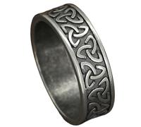 Anillo de acero inoxidable con diseño de runas, estilo vikingo nórdico, anillo de anciano Futhark, joyería de regalo para hombre, 7, Acero inoxidable
