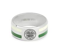 Anillo de acero inoxidable con licencia oficial del Celtic FC, 2 colores, tamaño mediano, regalo de fútbol unisex