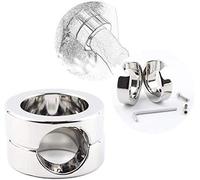 Anillo de acero inoxidable erótico doble pesado para pene, ensanchador de bolas CBT, anillo de bola, Juguetes sexuales eróticos para hombres