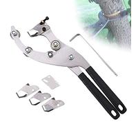 Anillo de Acero Inoxidable Para árboles Frutales, Pelador de Anillos, Cortador de Ramas, Herramientas de Injerto Manual de Jardín con 4 Hojas de Diferentes Formas, Diseño Ergonomico