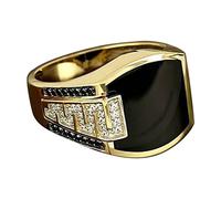Anillo de acero inoxidable para parejas, anillo de hip hop europeo y americano, anillo completo de corazón y punto y coma, 12, Metal, Sin piedras preciosas