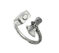 Anillo de adorno, accesorios retro para los dedos para hombres, joyería de fiesta, Thor Hammer Stormbreaker, anillos, regalo para fanáticos